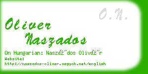 oliver naszados business card